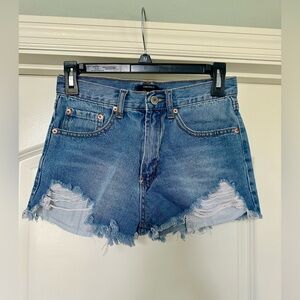 Forever 21 - Denim Distressed Shorts - Brand New Condition!